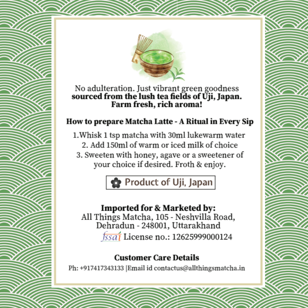 Ceremonial Matcha | First Harvest | Finest Grade from Uji, Japan | Pure & Fresh