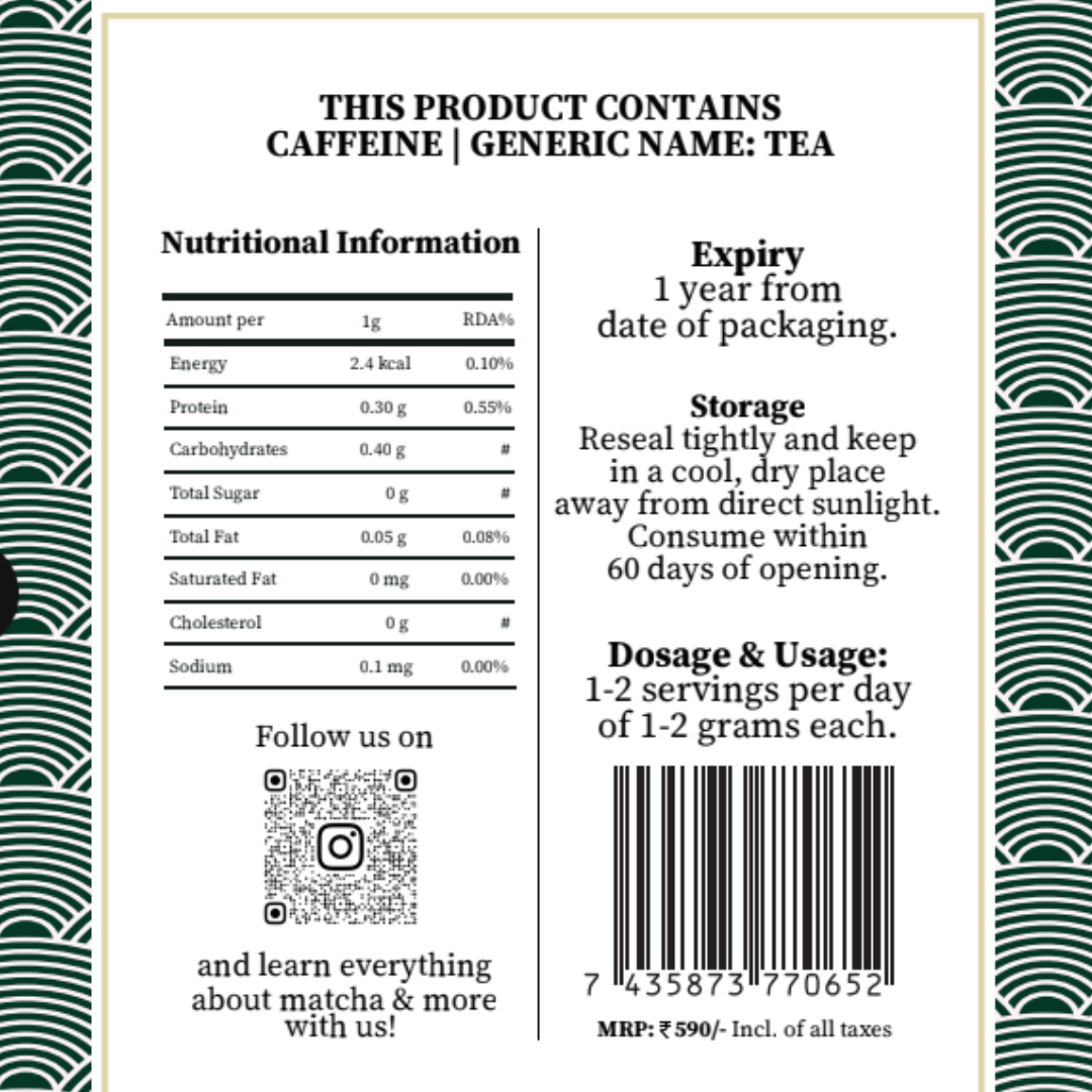 Culinary Grade Matcha | From Uji, Japan | Pure & Fresh