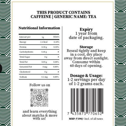 Culinary Grade Matcha | From Uji, Japan | Pure &amp; Fresh